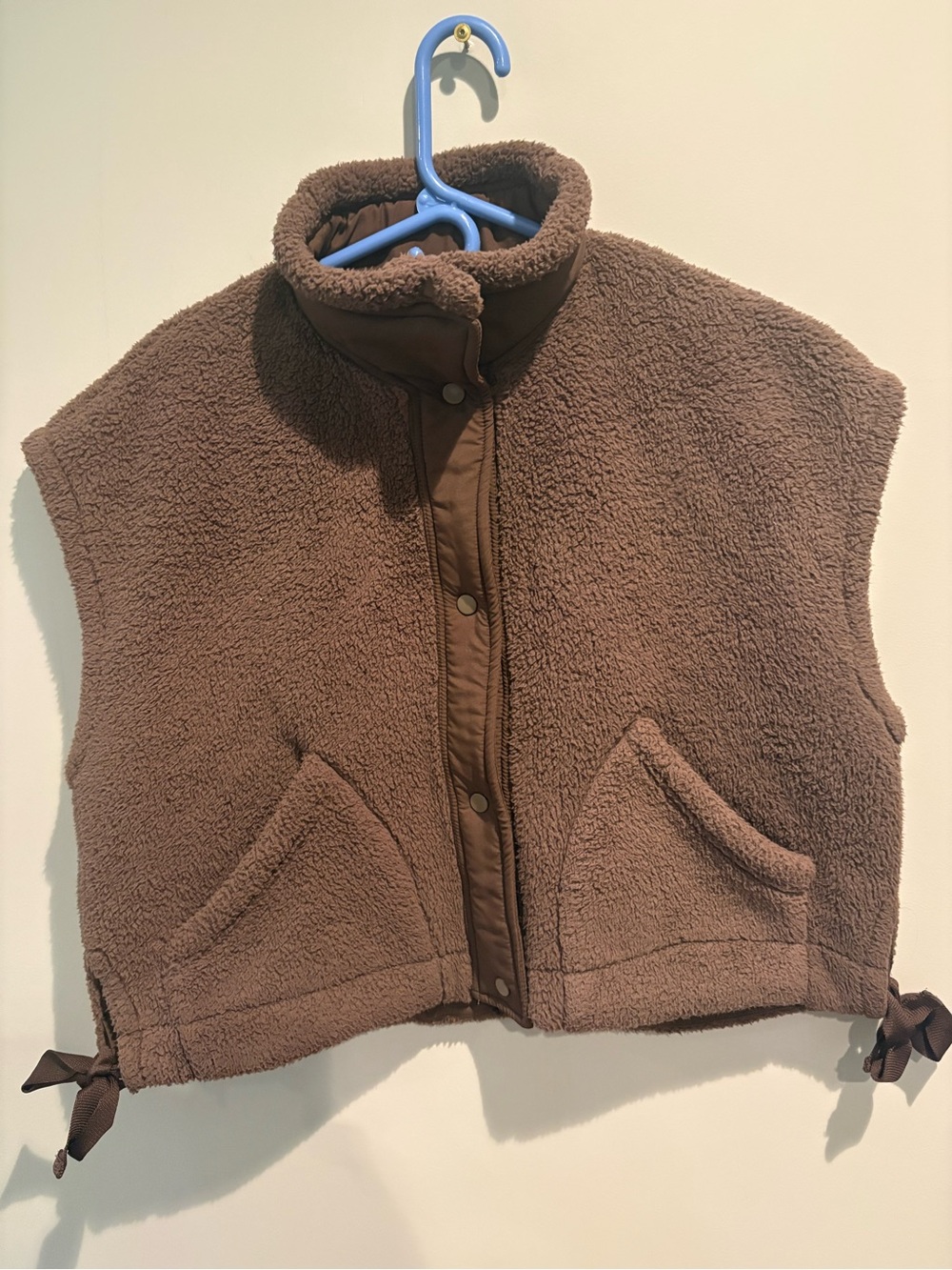 Anthropologie Altar’d State Brown Sherpa Fleece Vest – Women’s Small